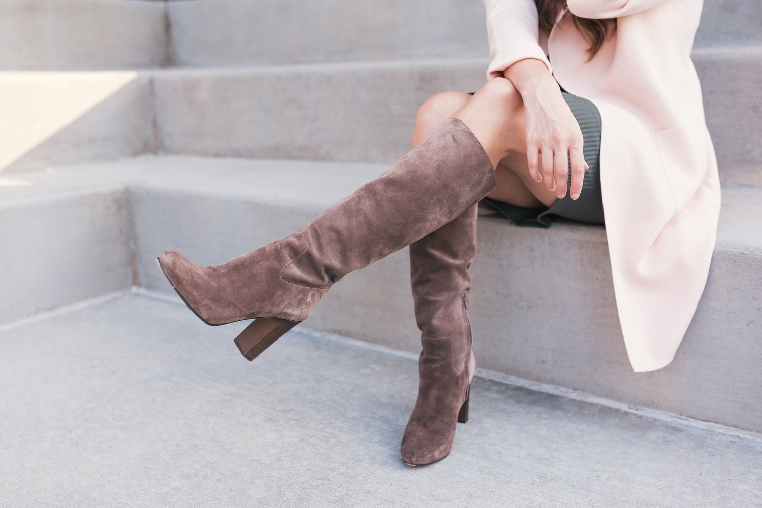 Women's tall suede boots